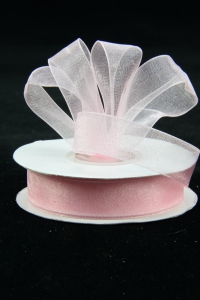 Organza Ribbon , Light Pink, 5/8 Inch x 25 Yards (1 Spool) SALE ITEM